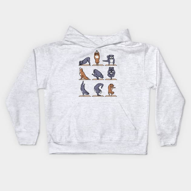 American Pit Bull Terrier Yoga Kids Hoodie by huebucket